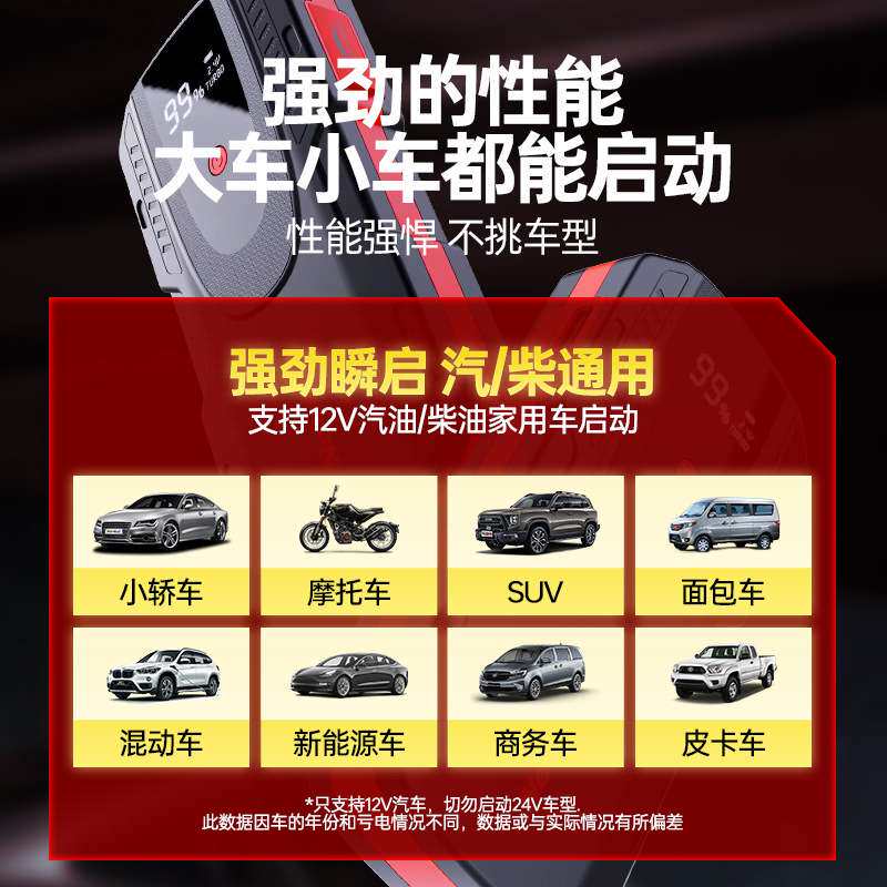 纽曼汽车应急启动电源电瓶亏电启动器紧急专用搭电宝强起动神器
