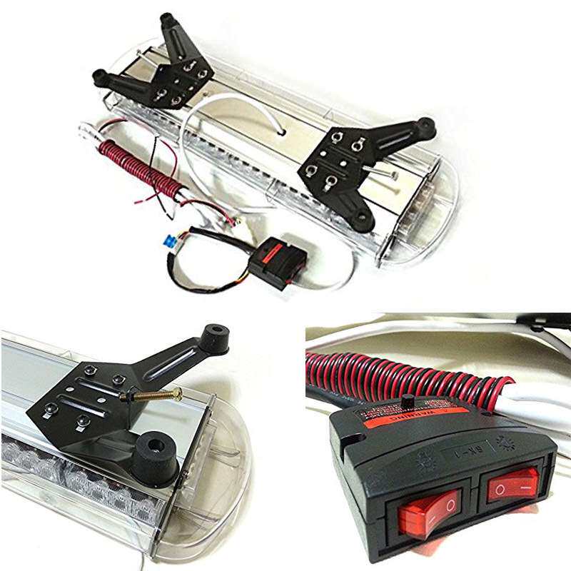 56LED长排汽车警示灯 56W长排车顶爆闪灯 长排频闪灯吸顶灯