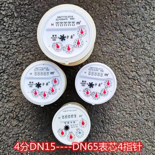 家用水表芯机芯内芯塑料4指针4分6分1寸2寸DN15DN20DN25DN40DN50