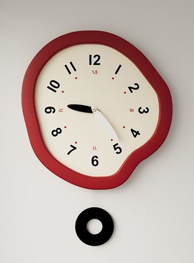 创意挂钟客厅白墙电视背景墙意式极简风时尚个性装饰钟表2.024新