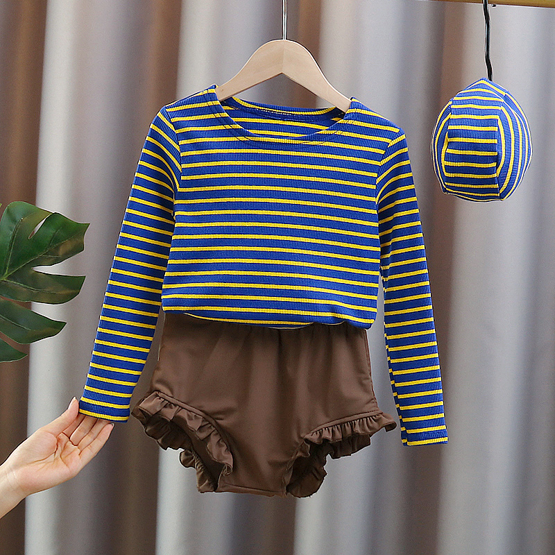 中国风泳衣女童2023夏新款w大童时髦网红温泉泳装儿童高级感游泳