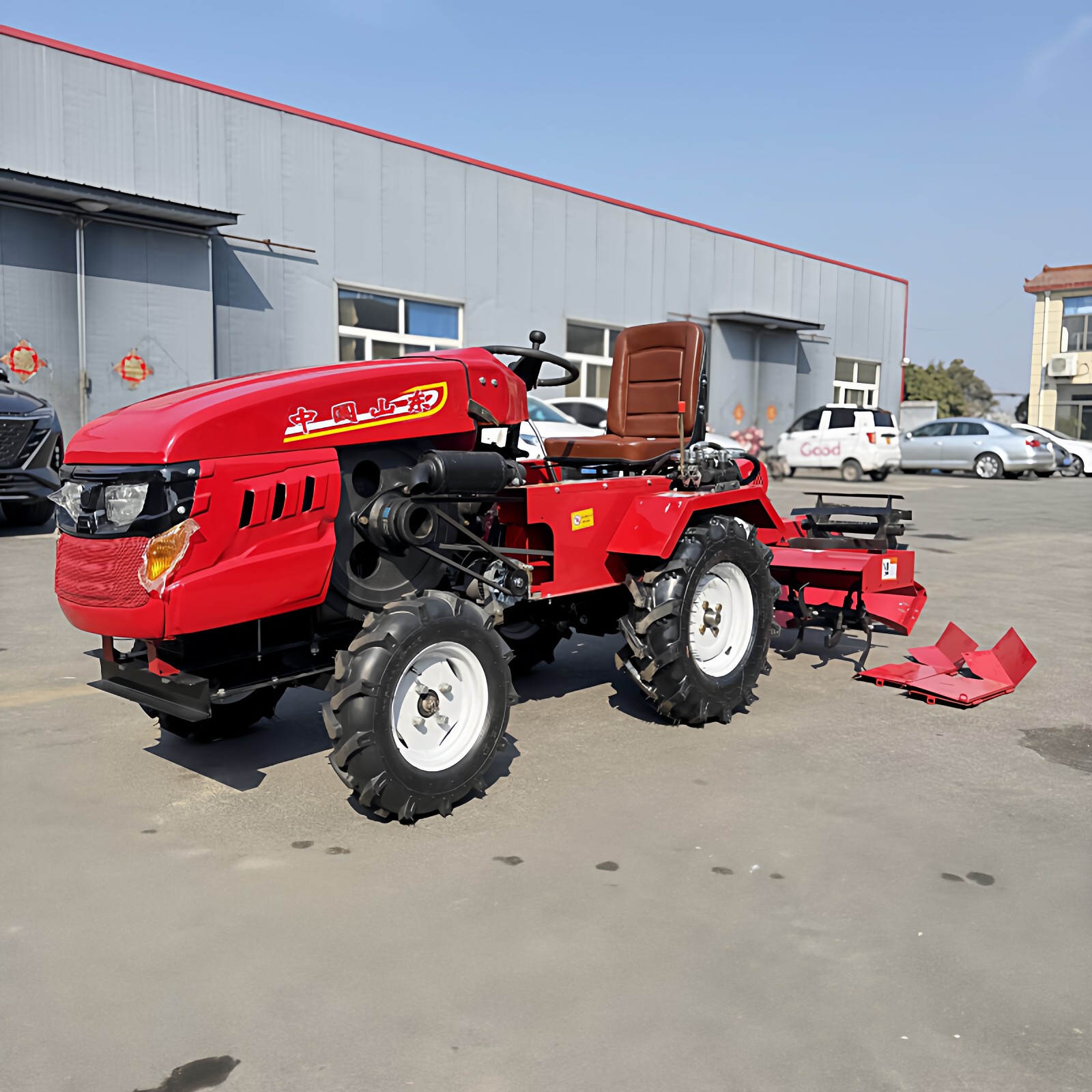 小型拖拉机25马力单杠四轮自带旋耕除草开沟回填四种农具拖拉