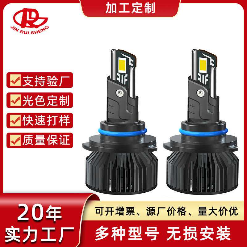 跨境爆款 110W大功率汽车led大灯h1双铜管h4超亮聚光h7改装前大灯