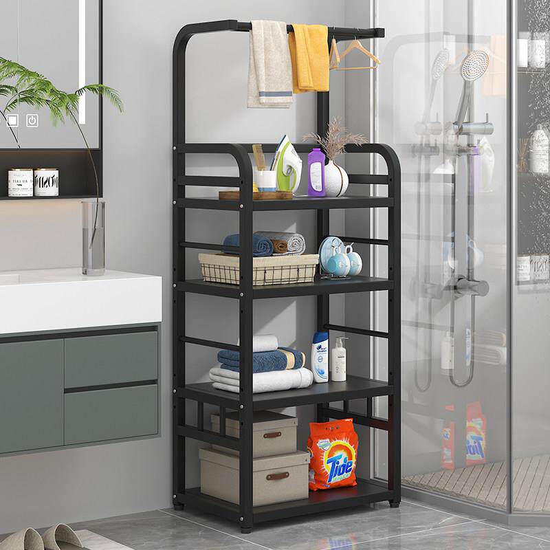 化妆室置物架落地式浴室厕所洗手间脸盆毛巾收纳层架多层金属免打