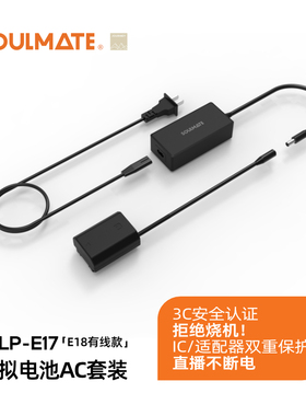 SOULMATE数魅LP-E17模拟R8假电池R50V V1外接电源供电EOS R100适配器200DII 850D RP 750D 760D 800D M5 M6M3