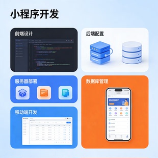 软件小程序网页设计 前端后端 服务器配置数据库 移动端 APP 开发