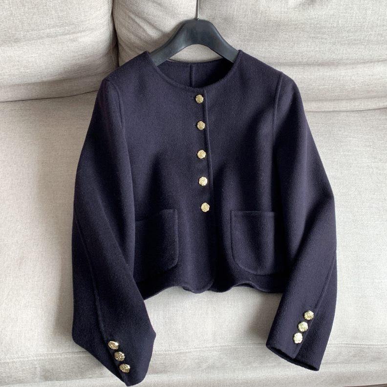 短款羊绒大衣50小英伦2澳双面 26绒5B9毛D4 B羊毛范山羊50