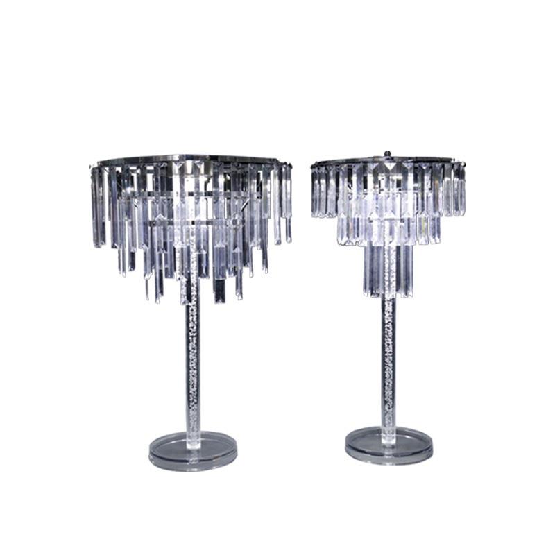 婚庆道具铁艺亚克力琉光花器摆件酒店桌花器婚礼堂布置道具装饰品