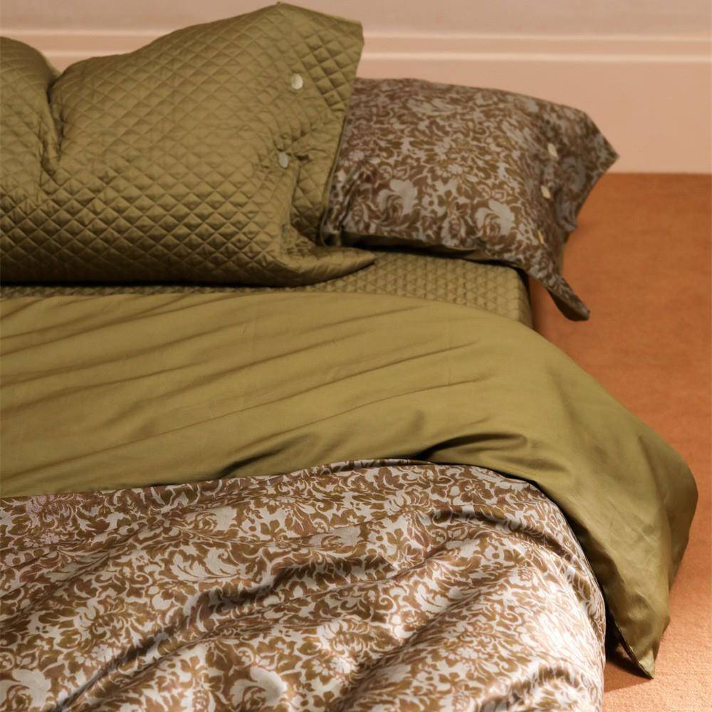 复古轻奢全棉绣花床单床笠四件套纯棉秋冬床盖款四件套亲肤裸睡