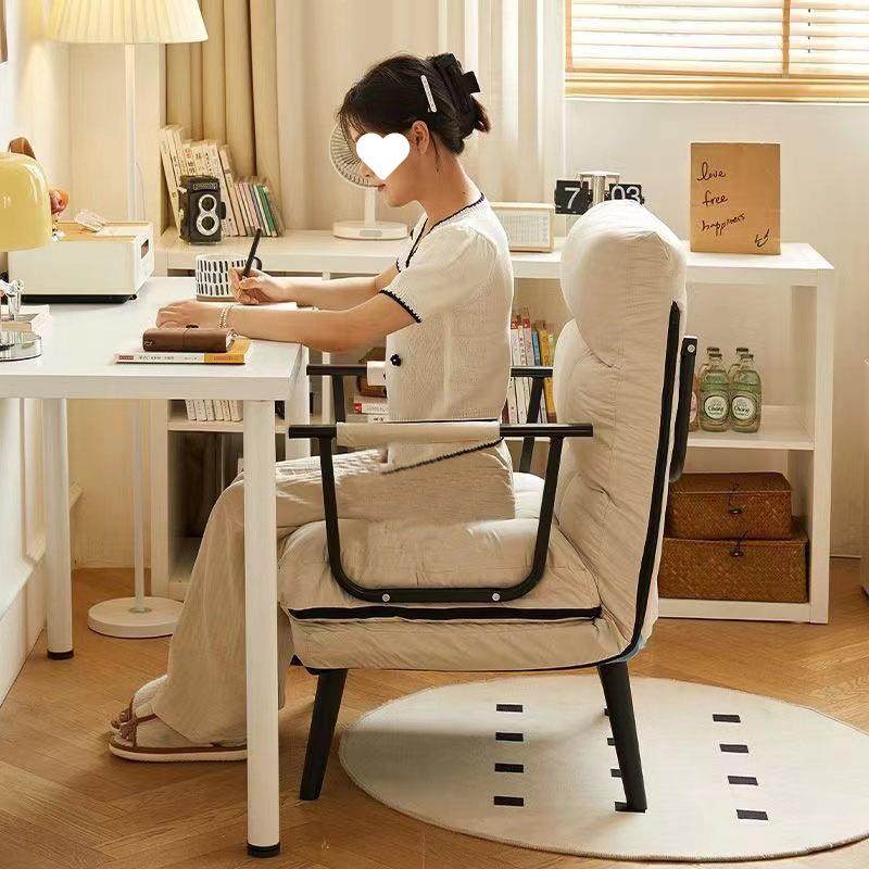 折叠躺椅办公室电脑椅午休午睡单人床多功能可躺可坐靠背沙发座椅