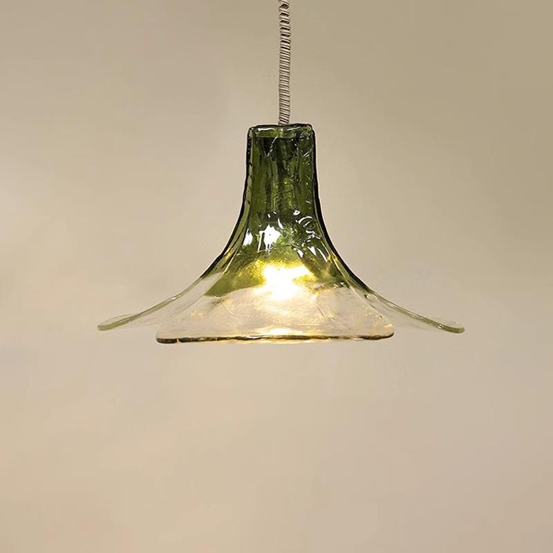 穆拉诺渐变花瓣玻璃床头卧室床头吊线灯玄关创意玻璃吊灯