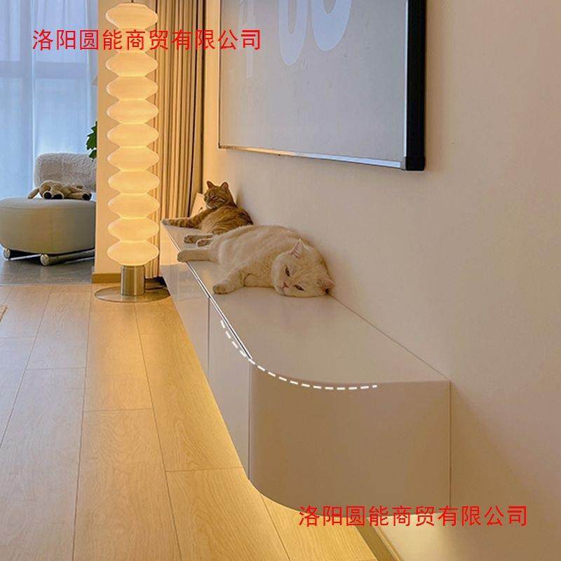 H幑1实木岩板悬空电视柜悬浮挂墙小户型客厅卧室悬挂极简壁挂式奶,电子元器件市场,其它元器件,淘宝优惠券,粉丝福利购,淘宝优惠卷