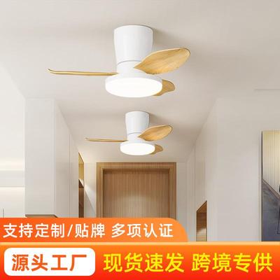小型卧室风扇灯吊扇灯新款家用小尺寸餐厅静音过道阳台吸顶风扇灯