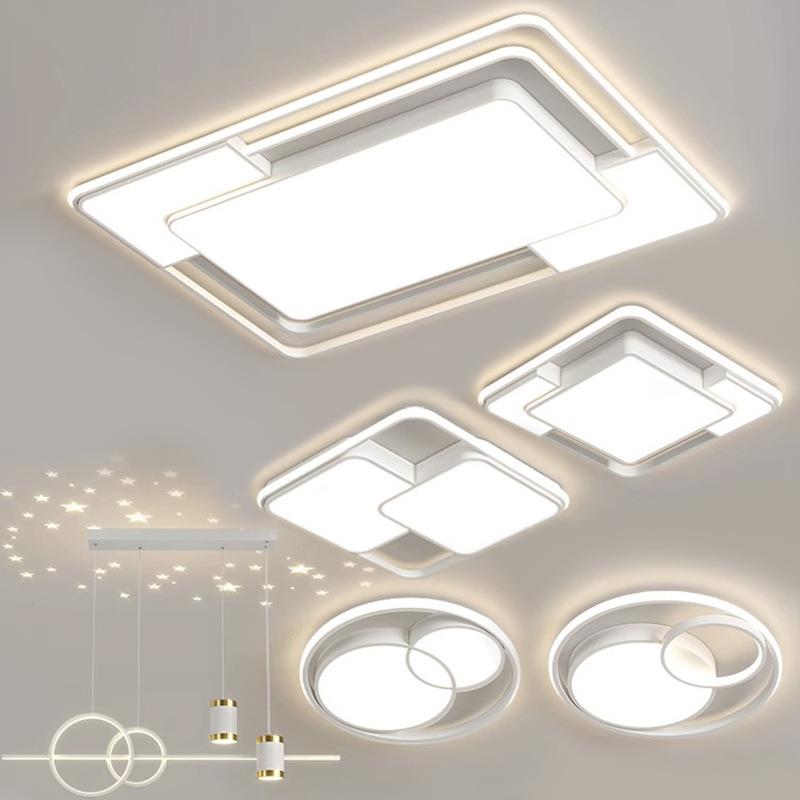 中山客厅灯简约现代灯具吸顶灯全光谱高端大气客厅大灯主灯套餐组