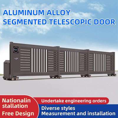 Segmented electric linear sliding door electric doorCustomiz