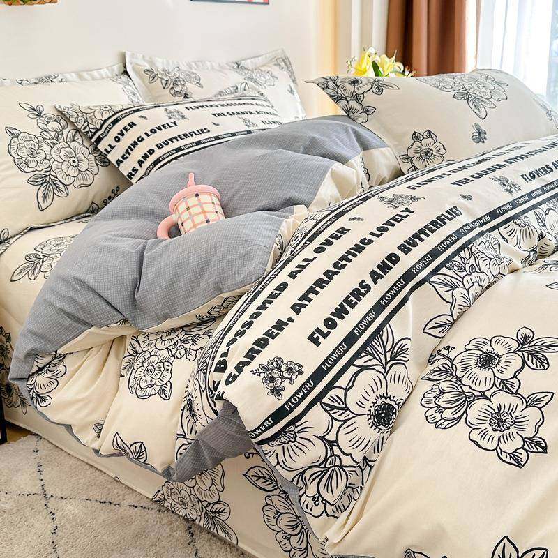 2025年新款全棉印花床单床笠四件套纯棉床单被套床品套件