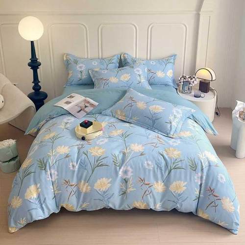 （总）悦织湾家纺 2025新款全棉四件套新款轻奢加厚磨毛印花AB版