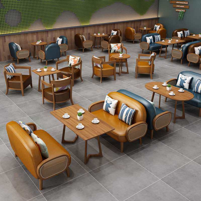 咖啡厅桌椅沙发奶茶店烘琣店休闲洽谈接待书吧休息区卡座桌椅组合,电子元器件市场,其它元器件,淘宝优惠券,粉丝福利购,淘宝优惠卷