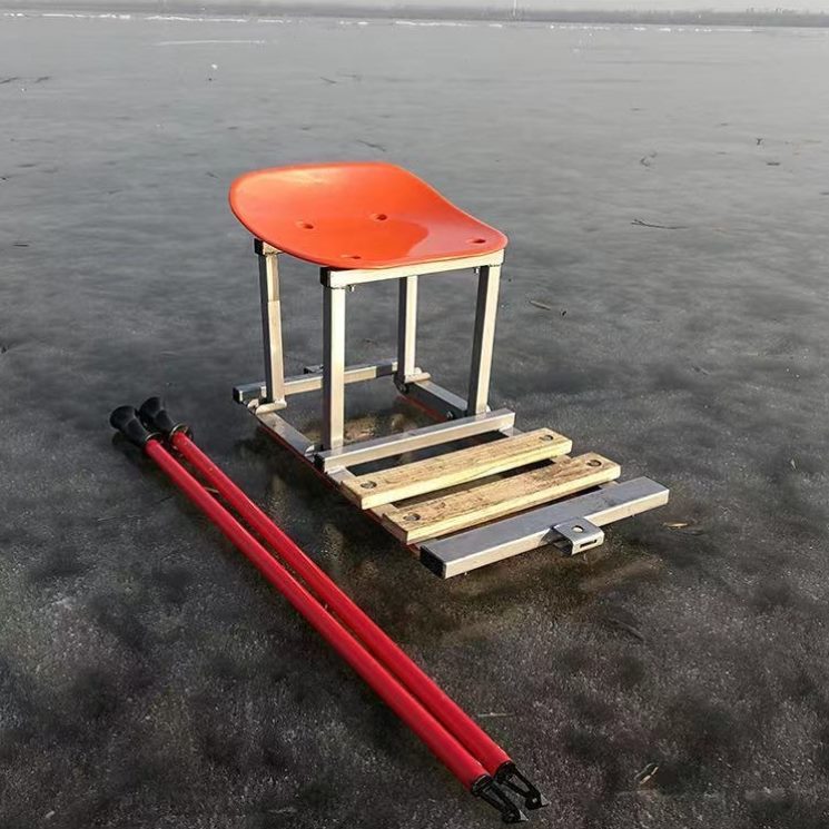 冰老式单成人冰车单双人高亲子爬犁车简易坐滑冰腿儿童东北雪橇驴