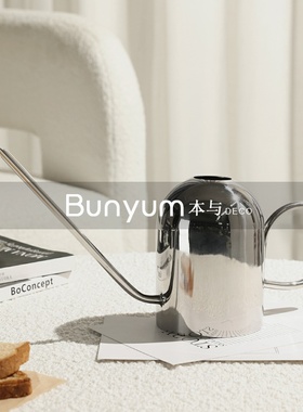 现代创意不锈钢冷k水壶摆件样板间软装茶几餐桌咖啡壶茶壶家用饰