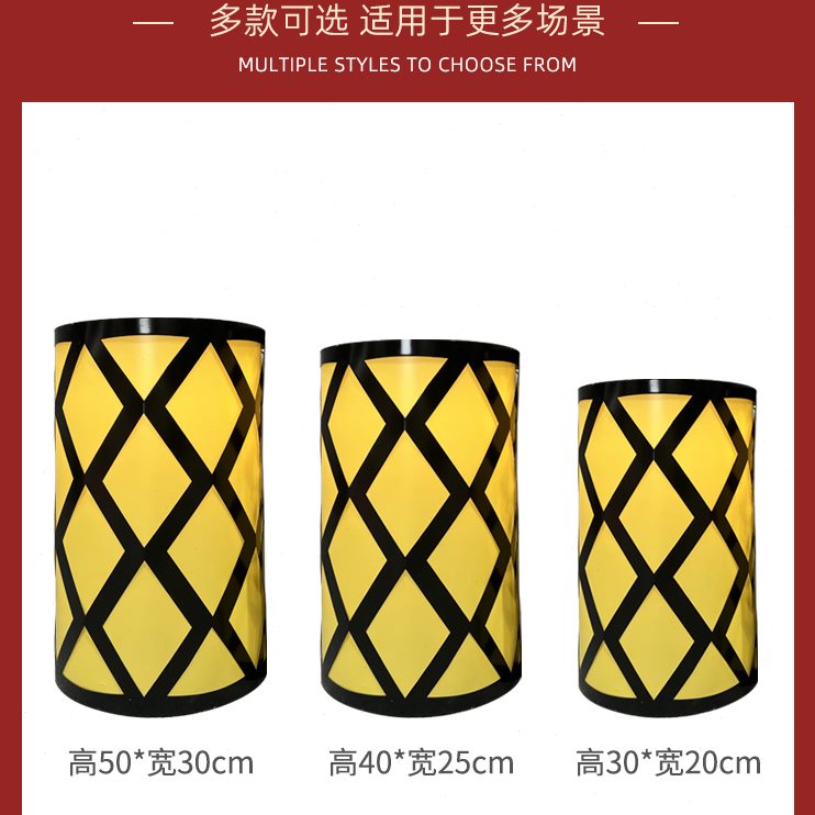 路引宫婚礼孔明灯挂件吊顶装饰新款笼中式灯新中式仿古铁艺灯布置
