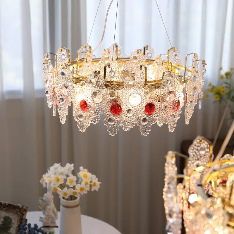 轻奢法式客厅吊灯现代简约主卧室餐厅珍珠水晶2025年新款中山灯具