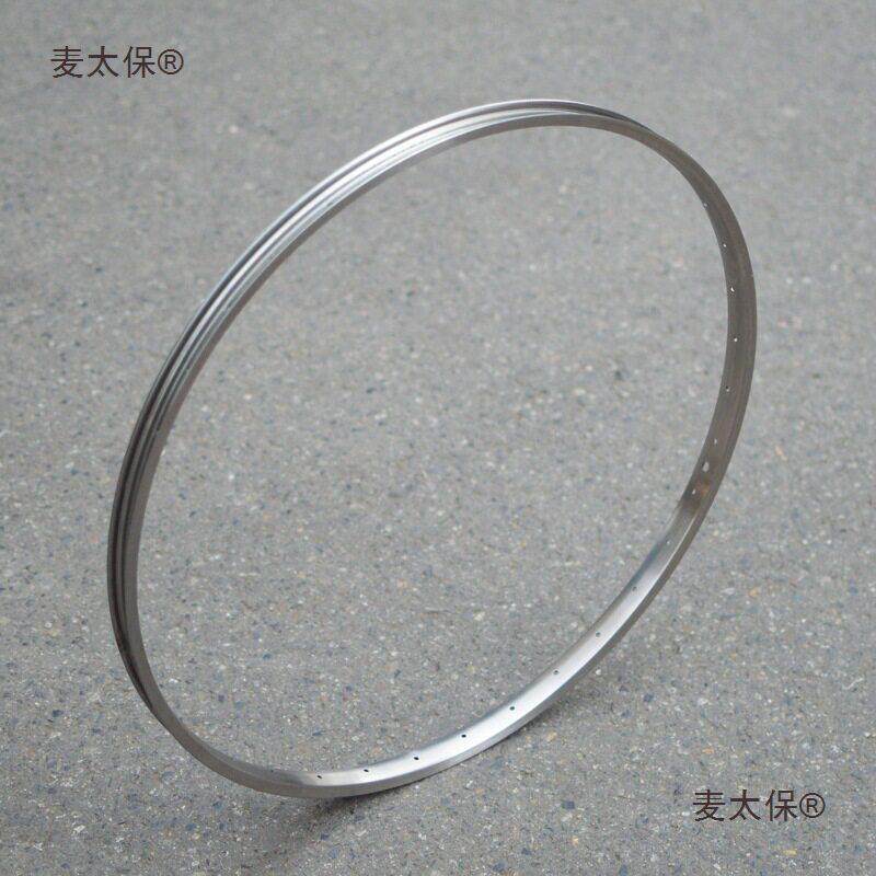 26*1/3/8不锈钢车圈24*138复古自行车钢圈轮圈36孔轻便车圈麦太保