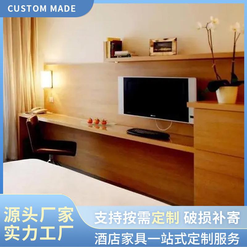 卧室家具单人间配套快捷酒店客房家具简约实木床酒店家具标间全套