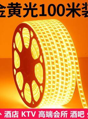 金黄光5730双排贴片黄光酒店KTV户外防水金黄色线灯120珠LED灯带