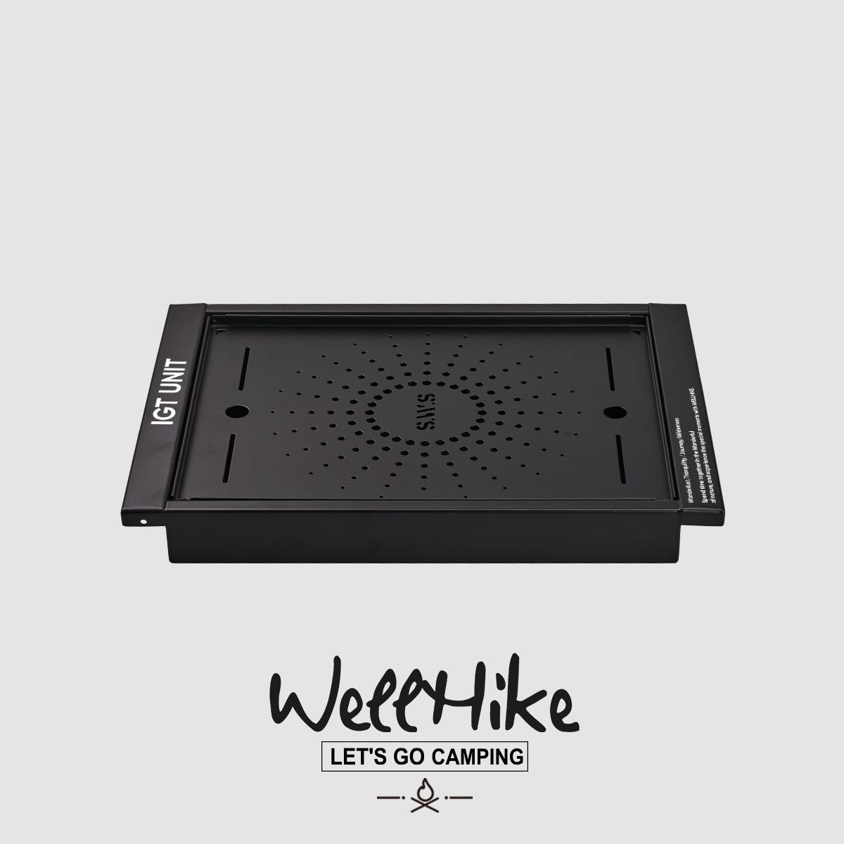 户外露营一单元IGT茶盘不锈钢台嵌两用可排水蓄水多功能通用茶盘