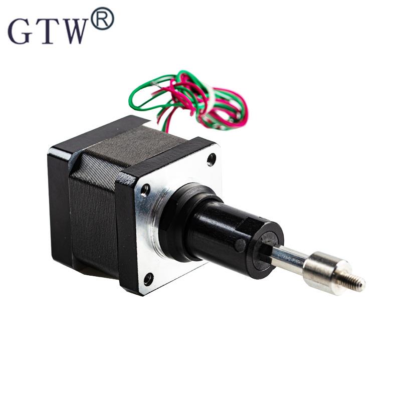 57固定轴直线电机Nema23混合式步进电机 步进马达 推杆来回伸缩走