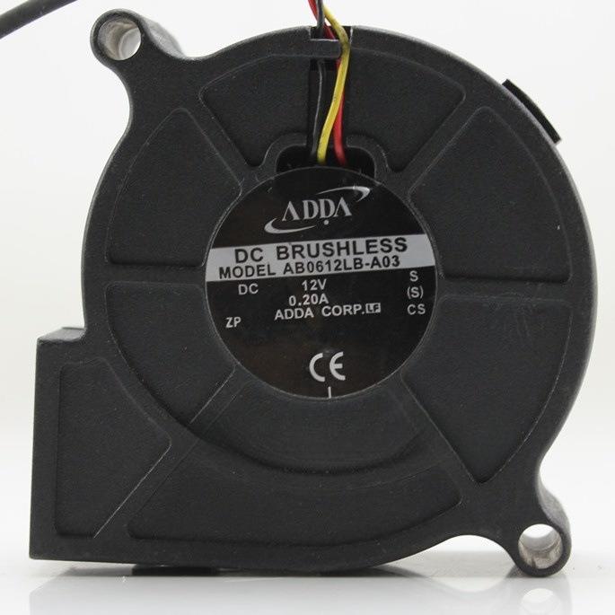 ADDA协禧AB0612LB-A03 6025 孔距6.9CM 12V 0.20A鼓风机风扇