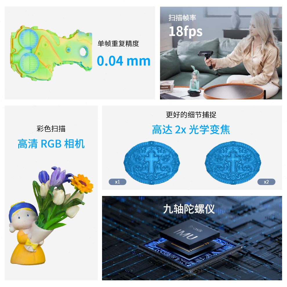 Plus专业级  高精度RE全象三维扫描仪TINV3抄数 知3D扫描仪OP手