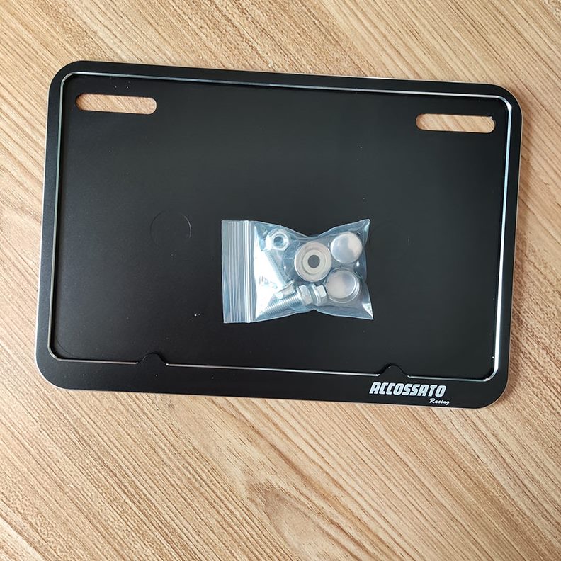 铝合金新品牌照框子摩托车架通用型边框CNC车牌架后车牌框牌照架