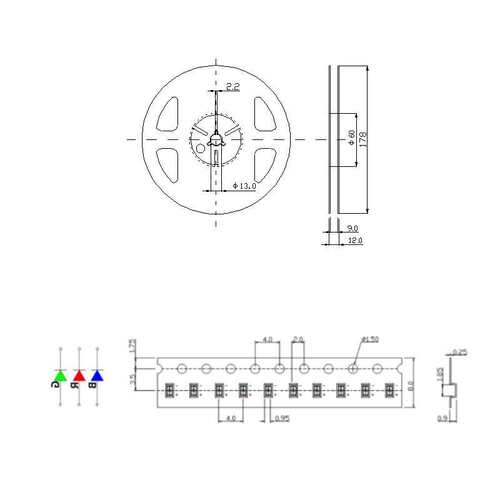 粉紫工厂直销5050led灯珠贴片式5050 RGB 全彩1.5W LED贴片二级管