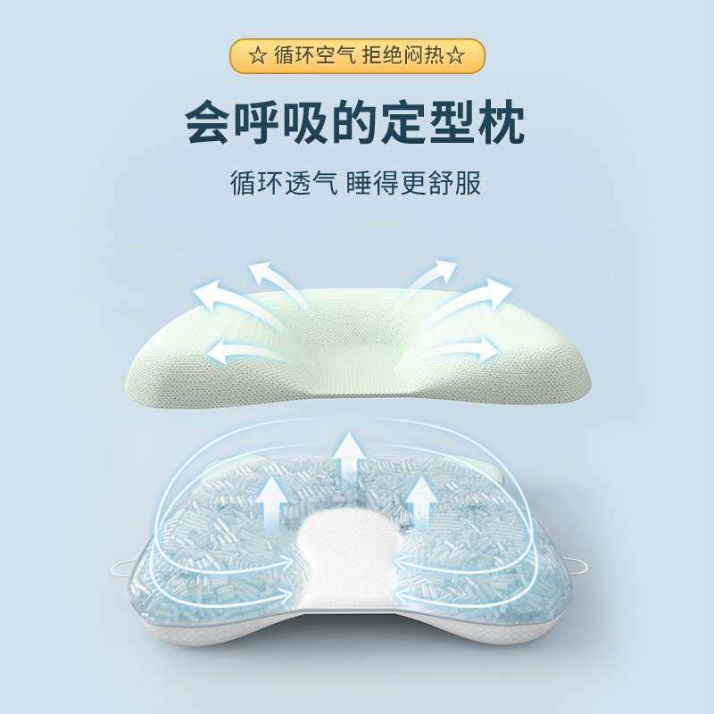 婴儿定型枕防偏头扁头矫正头型新生儿枕头安抚睡觉神器侧睡