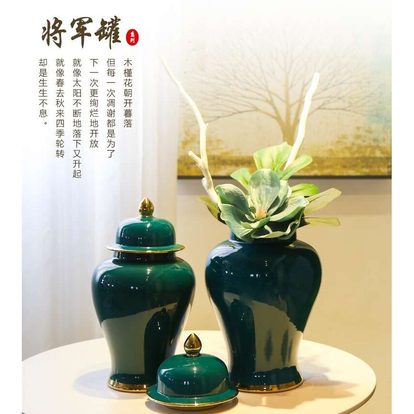 欧美式陶瓷插花瓶电视柜客厅餐桌家居装饰品摆件样板房酒店工艺品