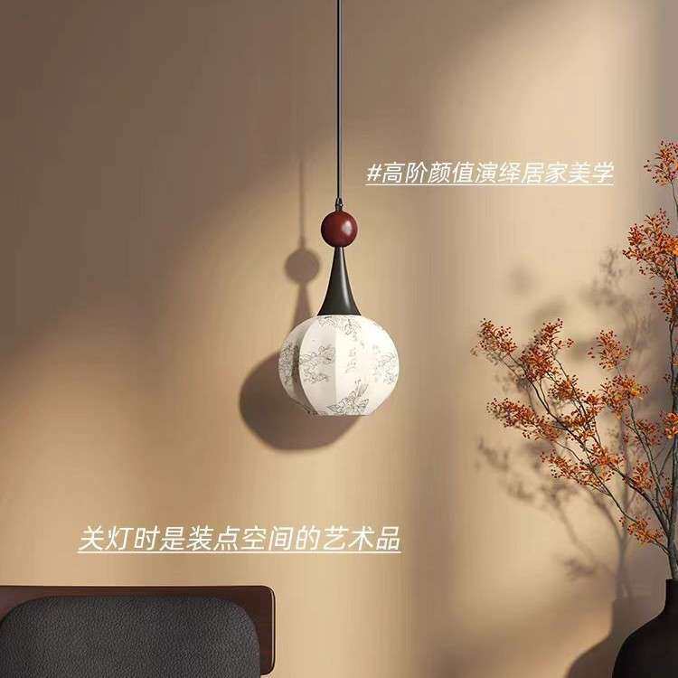 东方繁花艺术装饰小吊灯法式中古风入户玄关吊线灯卧室床头氛围灯