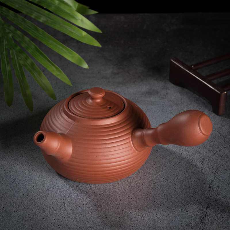 铁提梁壶手把壶明火煮水耐热长柄横把茶壶功夫紫砂侧把壶煮茶