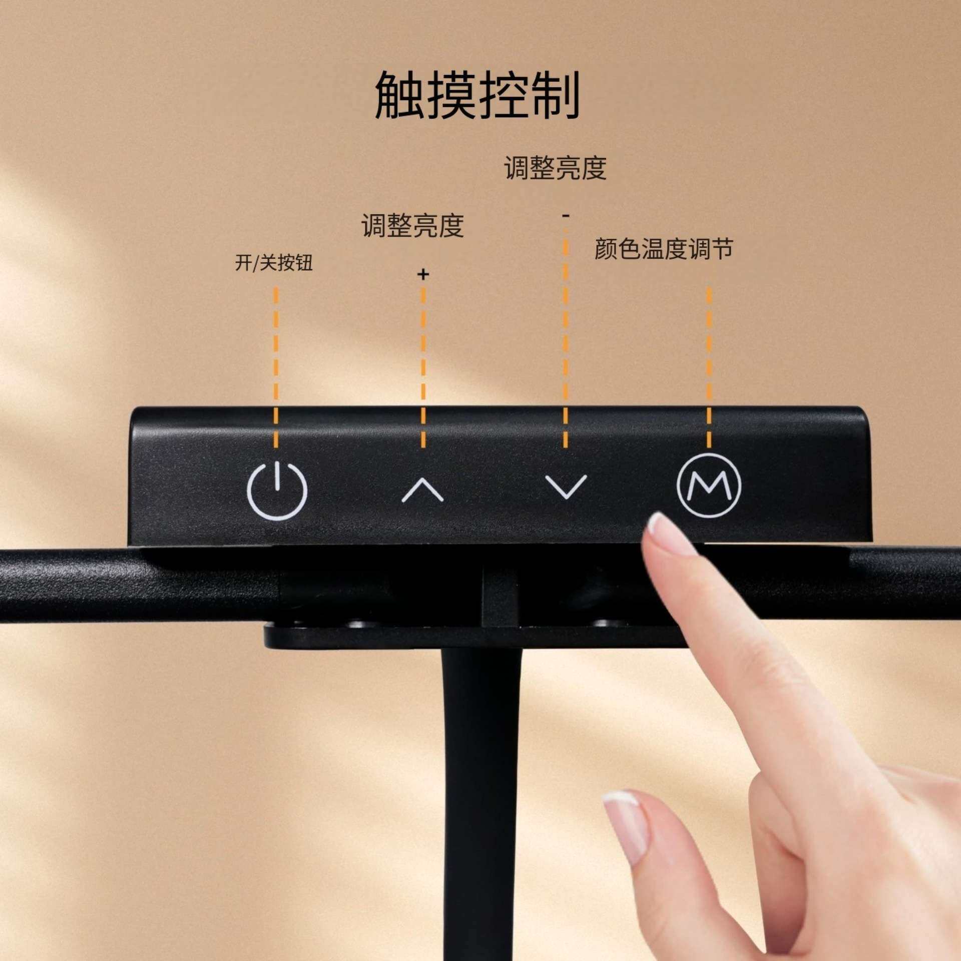 跨境led护眼台灯触摸款双头鹅颈夹子灯学习阅读办公电脑桌面台灯