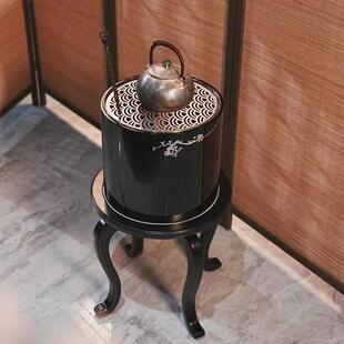 立木堂北美雪松木火钵套组茶空间围炉煮茶碳炉桌碳炉茶几组合套装