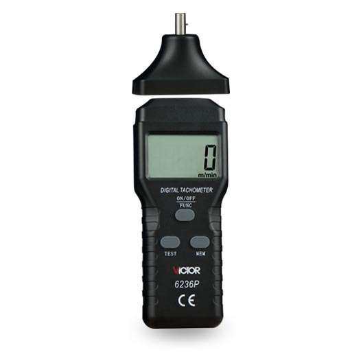 胜利接触式转速表 VC6236P测速表 测速仪 转数表 接触线速表