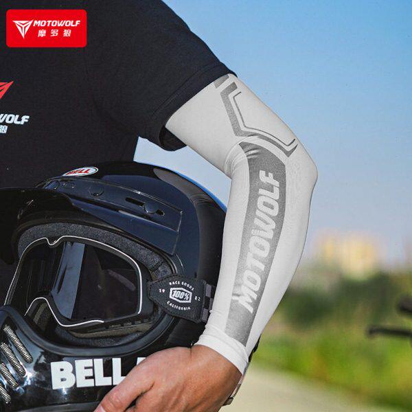 冰丝防晒狼冰袖四季摩多吸汗防紫外线摩托车户外男女袖套骑行手套