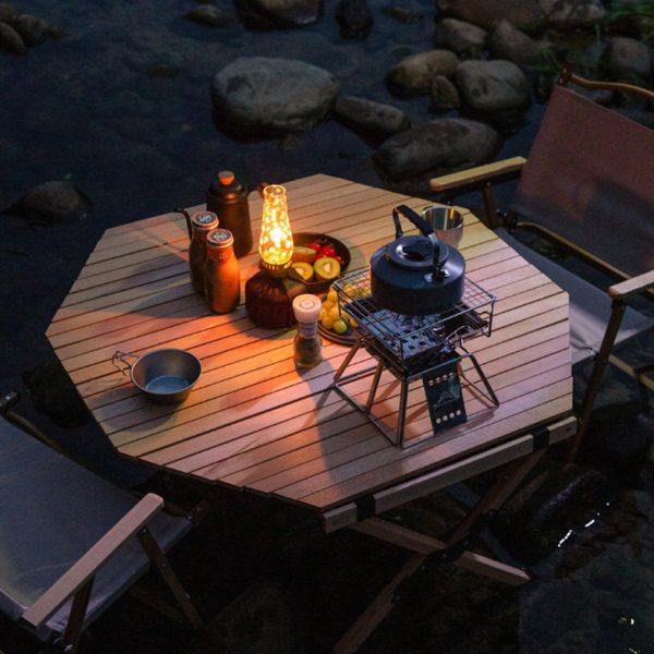 八角蛋卷桌烧烤折叠桌自驾游野餐榉木野营便携式野外桌子露营户外,户外/登山/野营/旅行用品,户外桌子,淘宝优惠券,粉丝福利购,淘宝优惠卷