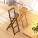 餐厅椅现代简约高脚凳客厅可折叠家用靠背酒吧收银台吧台椅实木子