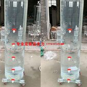 高形亚克力管圆柱封底防水开孔测试阀加盖配有机玻璃圆筒透明水桶