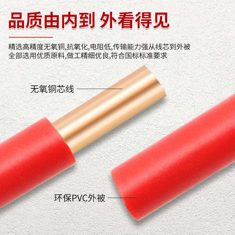 广州双菱电线ZC-BV单股国标1x4全铜电线10平方7股阻燃硬线