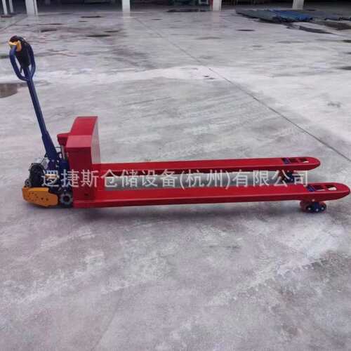 半电动手拉搬运车 货叉加长液压车托盘叉车 机床模具变压器搬运车