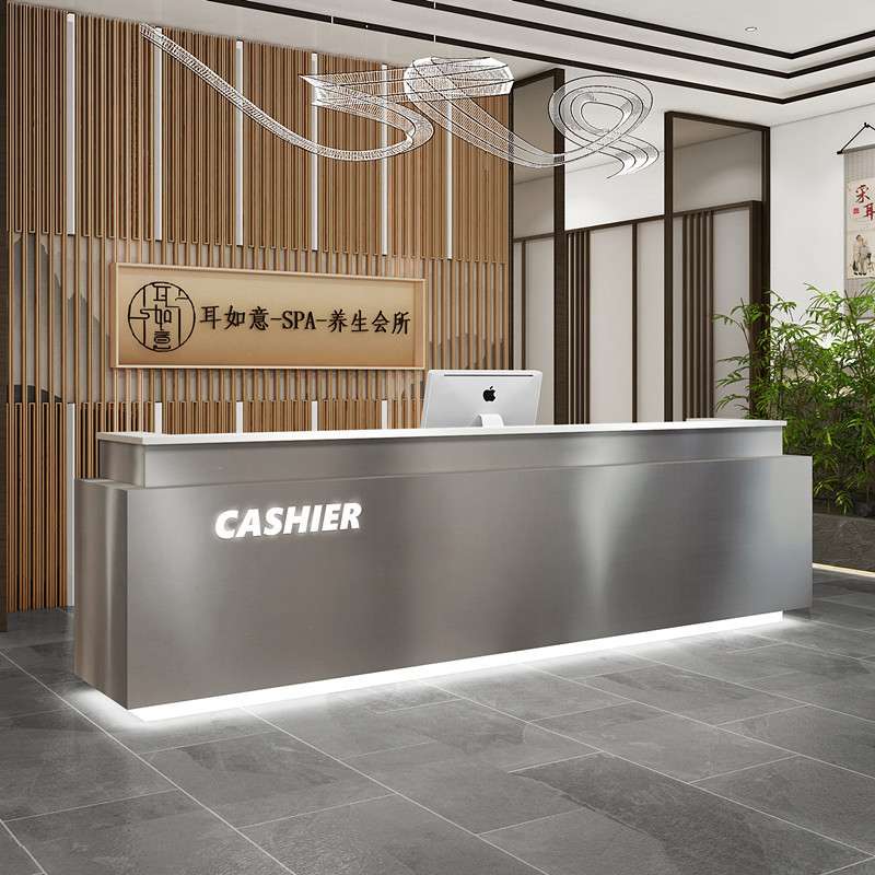 多色可选前台接待台收银台办公家具源头工厂 现货logo加工