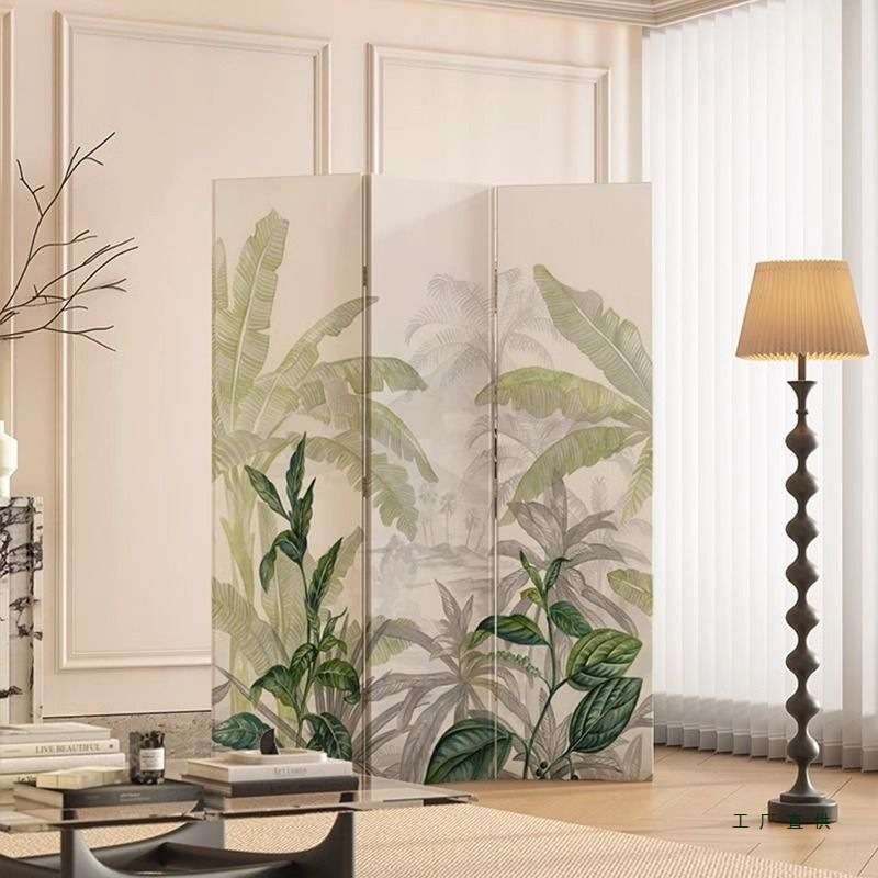 定 制屏风隔断墙移动折叠绿植物简约现代轻奢新房玄关客厅角落背
